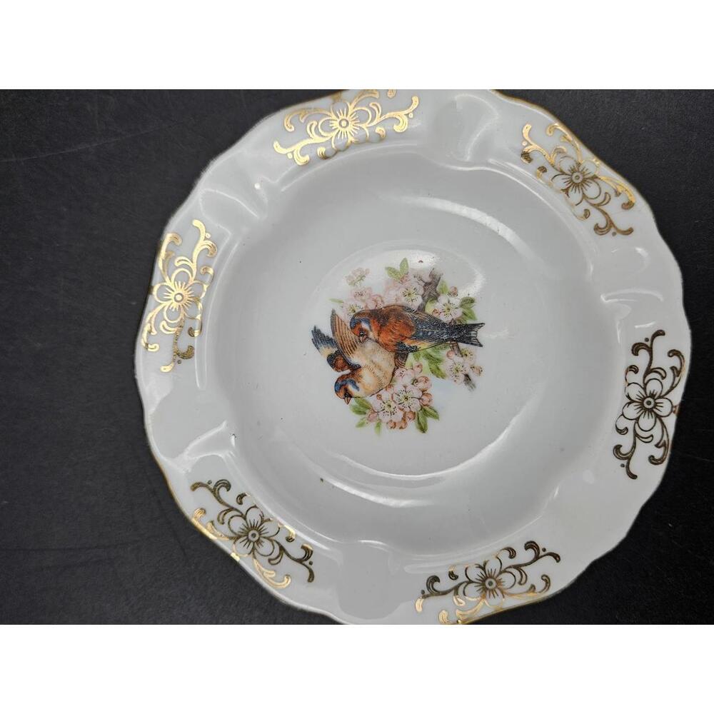 Vintage 1960s Winterling Bavaria Germany Bird Incense Trinket Dish Gold Gilt